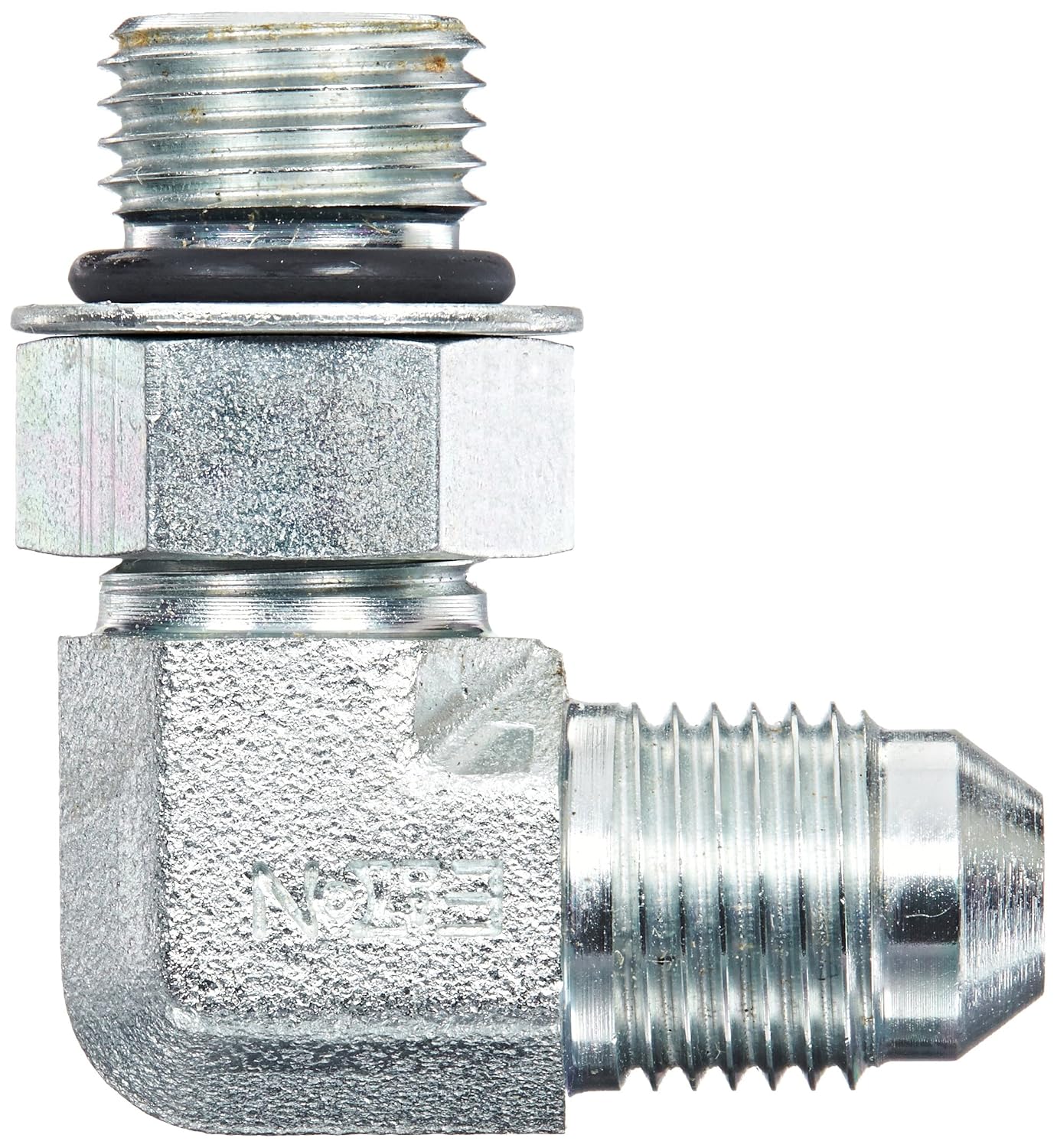 Eaton Aeroquip 2062-5-5S Steel Flared Tube Fitting, 90 Degree Elbow, 5/16" Male JIC x 5/16" O-Ring Boss Male
