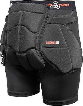 Triple Eight Bumsaver 2 Padded Shorts for Skateboarding, Snowboarding and Skiing