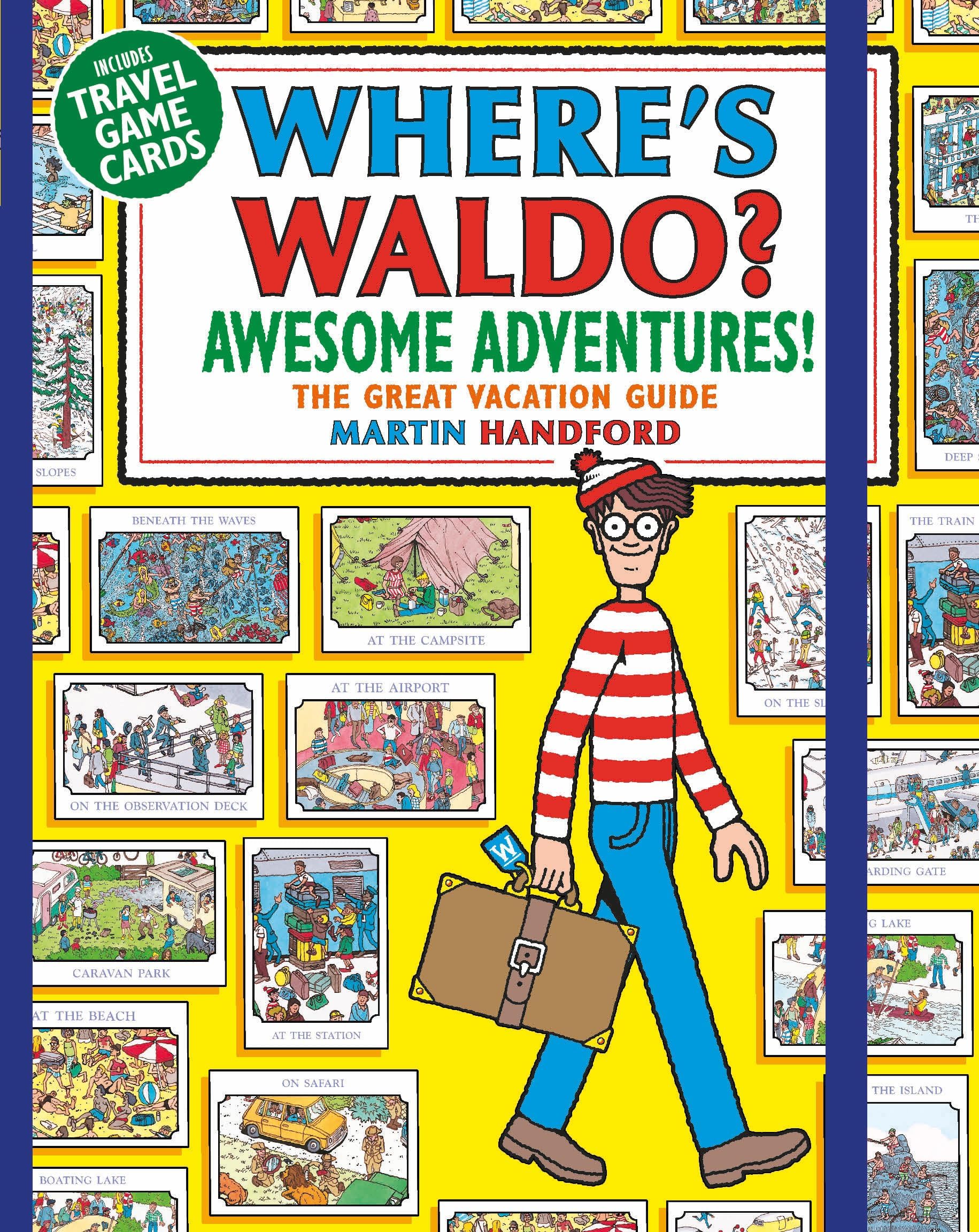 Where's Waldo? Awesome Adventures: The Great Vacation Guide (A Compact, Travel-Sized Hidden Object Activity Book with Mazes & Search and Find Puzzles - Includes Game Cards, Poster, & More)