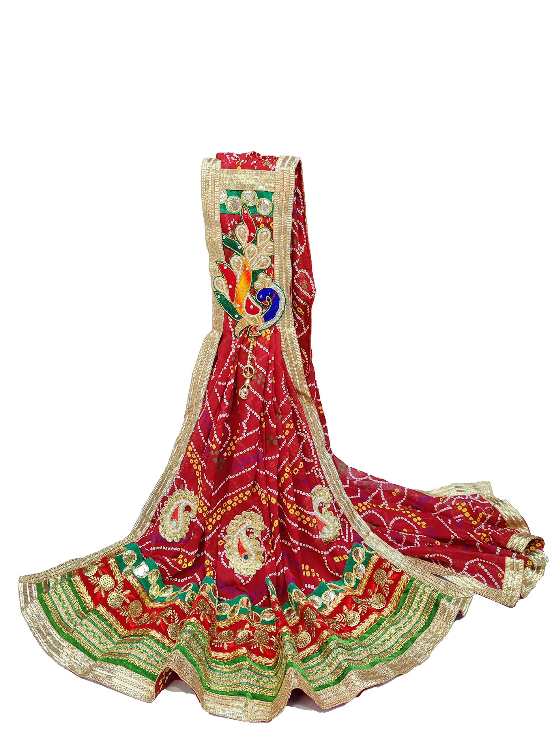 ranisatiya Women's Embroidered Synthetic Dupatta/Chunri-picture-1