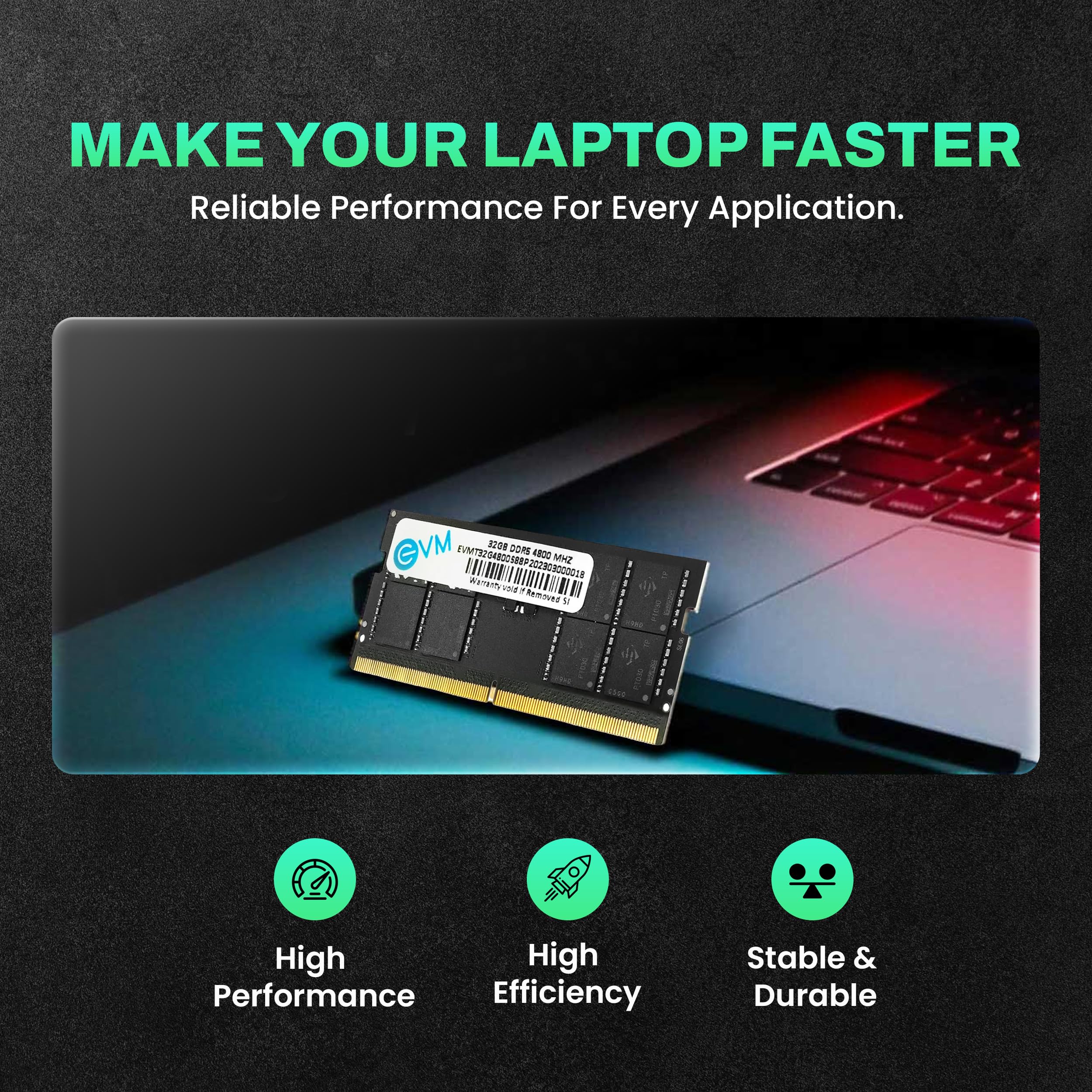 Amazon.in: Buy EVM 32GB DDR5 Laptop RAM Memory | 4800MHz | PC5