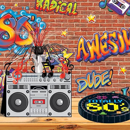 Miniatura 7 de Beistle Accesorios de discoteca de 44 piezas, 3 a 63 pulgadas, negroblancoplateado