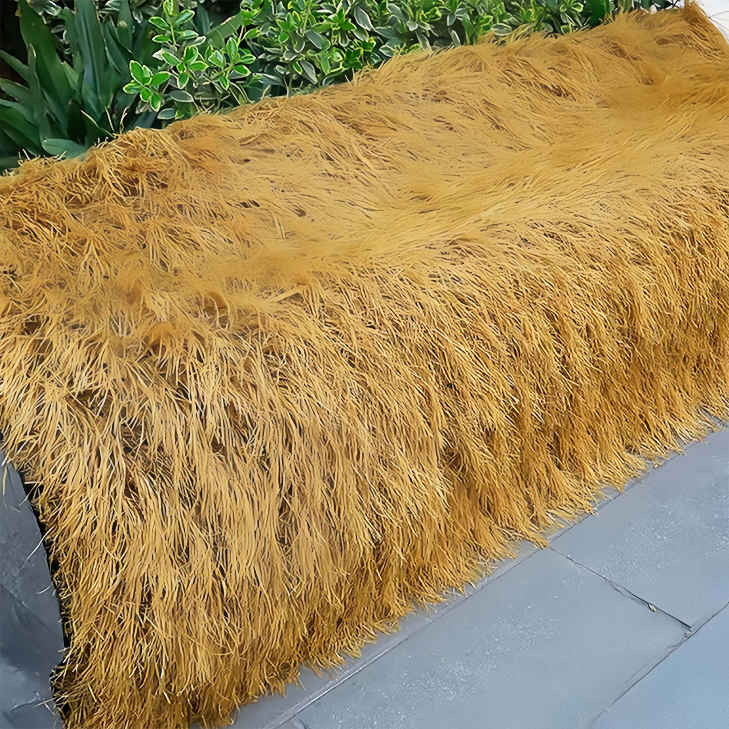 Wasserdichte künstliche Strohdachrolle, synthetisches Palmengras für Hütte, Zaun, Gartenparty-Abdeckung