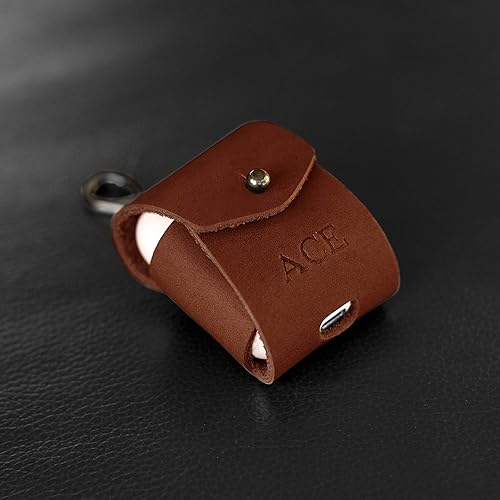 Miniatura 3 de Leather Airpods Case. Personalized Airpod Charger Holder. Airpods 1 & 2 Leather Charging Case Holder. Custom Leather Case Airpods Gift.