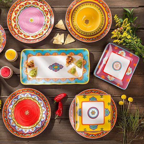 Miniatura 4 de Euro Ceramica Galicia - Juego de 4 platos para aperitivos (8 pulgadas)