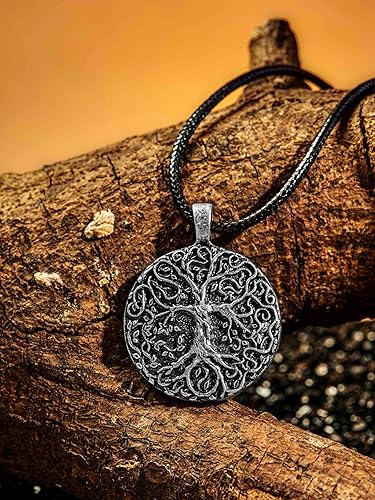 Miniatura 2 de HAQUIL Viking Celtic Wiccan Tree of Life Pendant Necklace, Tree of Life Jewelry Gifts for Men and Women