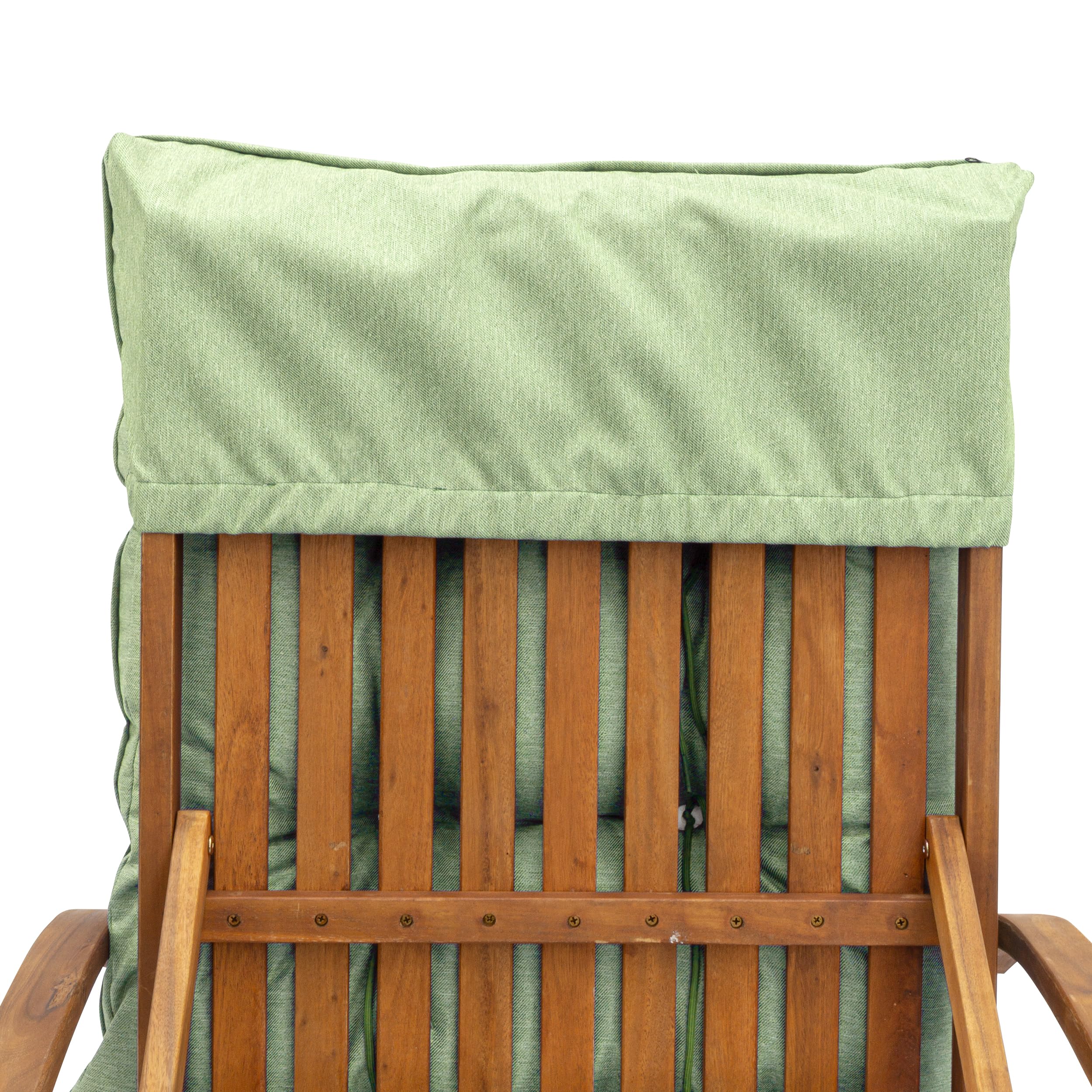 Spatium Cojín para Tumbona de Jardín, 100% Desenfundable, Impermeable, Resistente a Los Rayos UV, Acolchado Impermeable Patentado, 11 Colores (200x60cm, Verde)