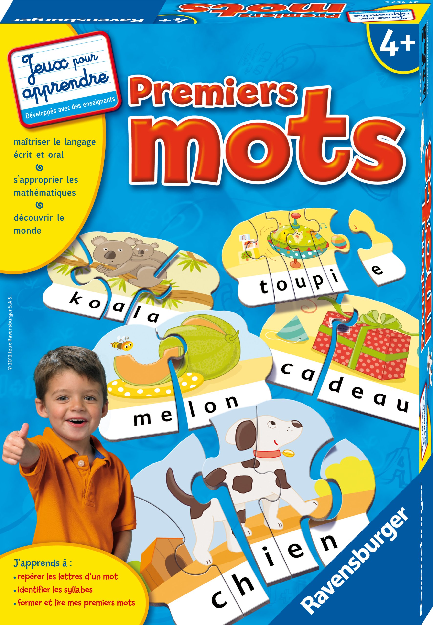 Ravensburger Premiers Mots - 40 Puzzles Syllabes Et Lettres - Apprentissage Lecture Dès 4 Ans - Auto-Correctif