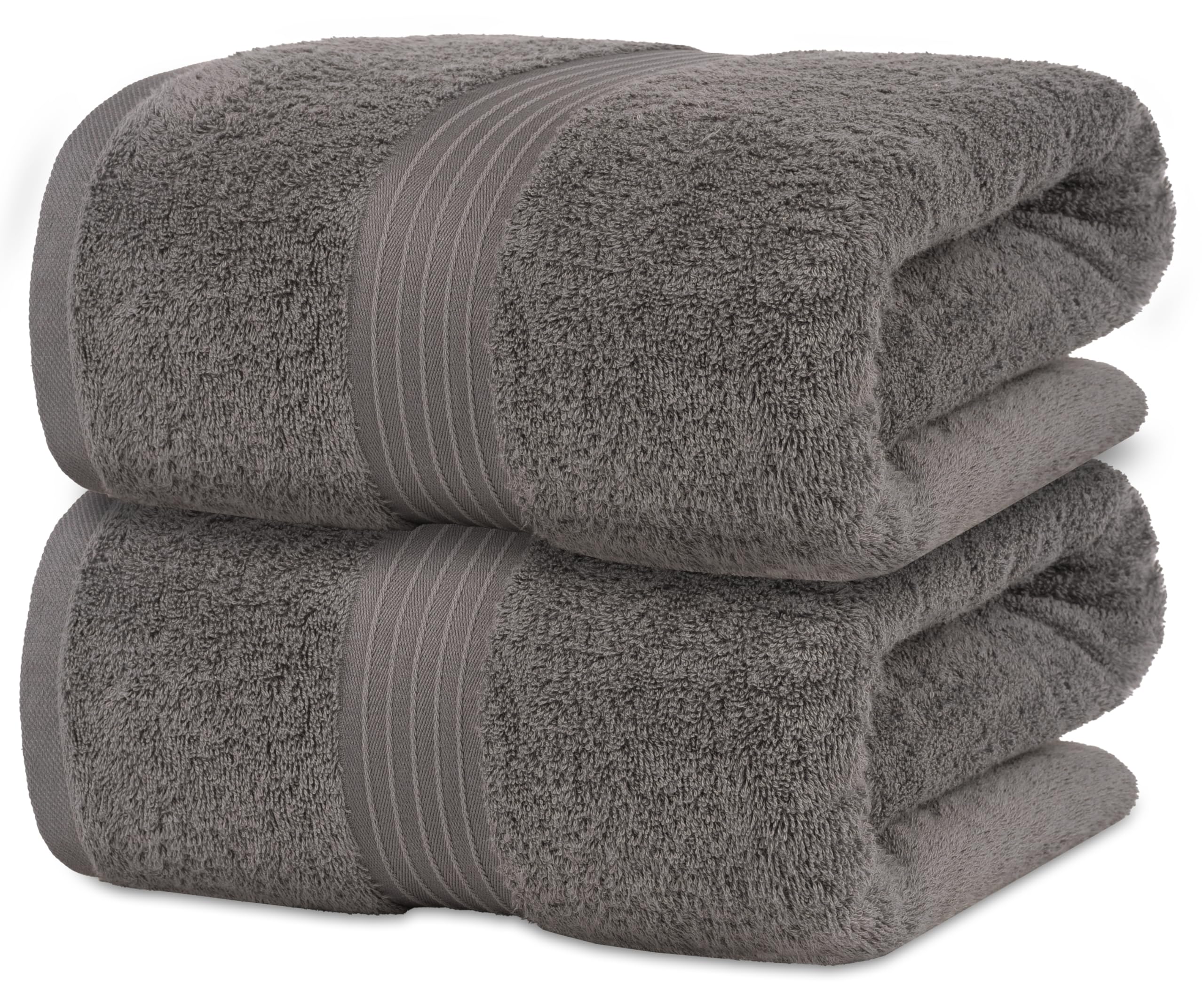 Bliss Casa - Jumbo Bath Sheet (2 Pack, 90x180 cm) - 600 GSM Large Bath Towel - 100% Combed Cotton Highly Absorbent and Quick Dry Extra Large Bath Towel - Super Soft Hotel Quality Towel