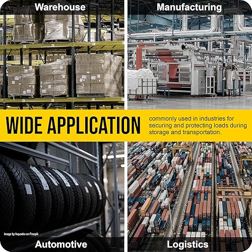 Miniatura 7 de 8NET - Envoltura elástica resistente de 20 pulgadas x 5000 pies, calibre 80, película retráctil de plástico verde, caja de 1 rollo