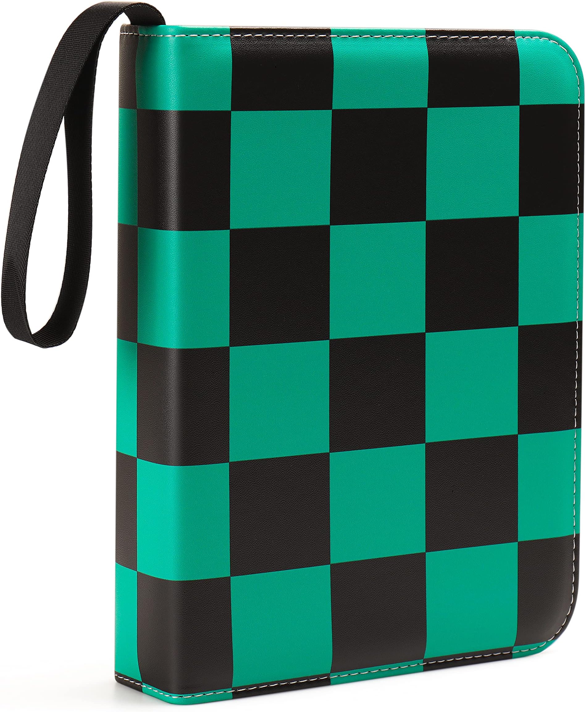 VEELAM 4 Pocket Trading Card Binders for 400 Cards, Green Black