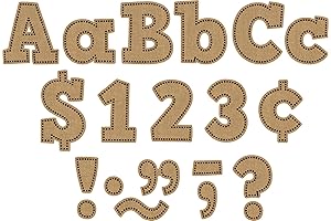 Teacher Created Resources Burlap Bold Block 4" Letters Combo Pack