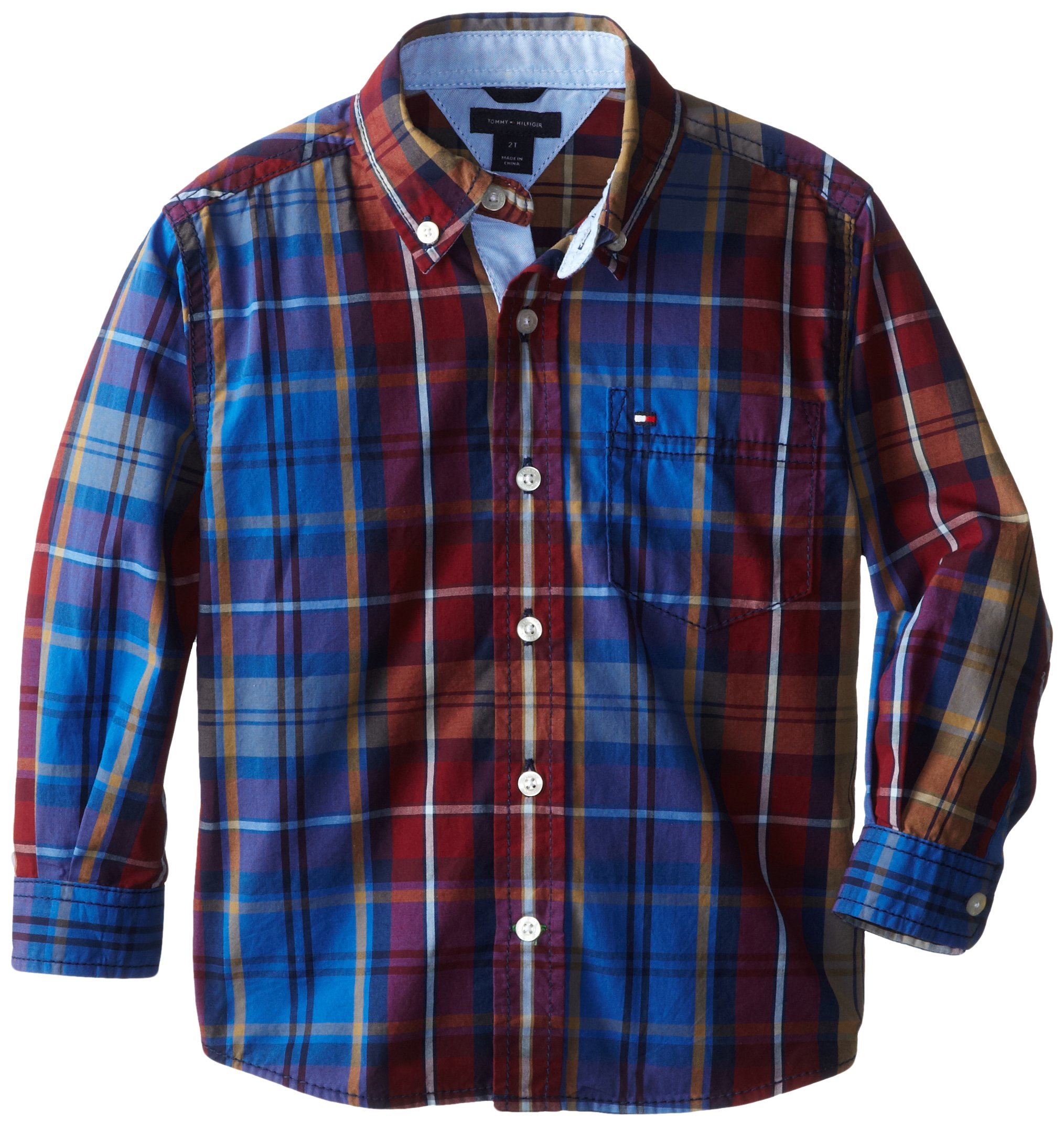 Tommy Hilfiger Boys' Long Sleeve Lowell Plaid Shirt