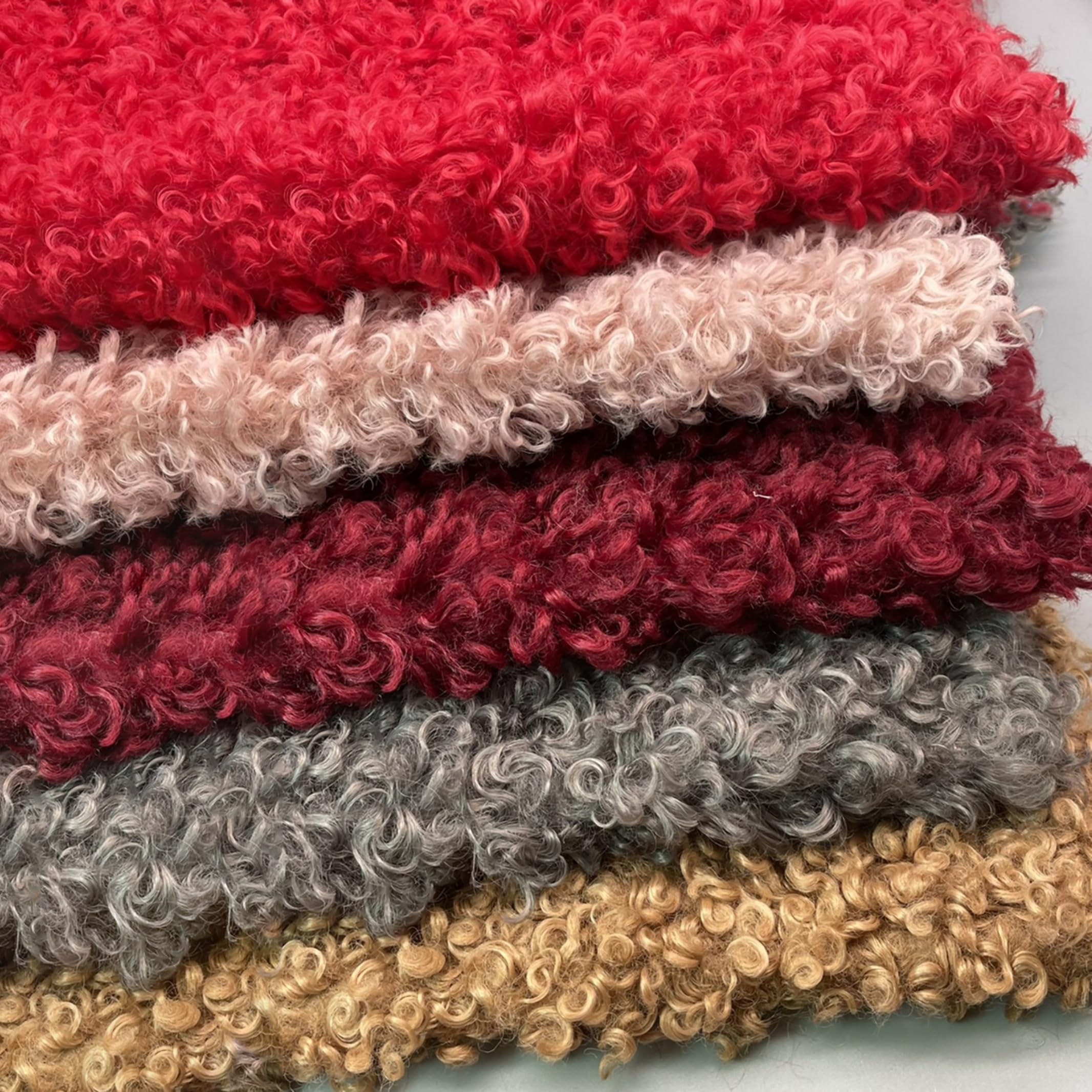Thick Imitation Fur Lining Fabric Curly Plush Sherpa Fleece Fabric for Warm Garments DIY Material Sewing Toy Cat Rugs Photo Props Decorations Coats Scarfs(Size:160 * 45cm,Color:Yellow)