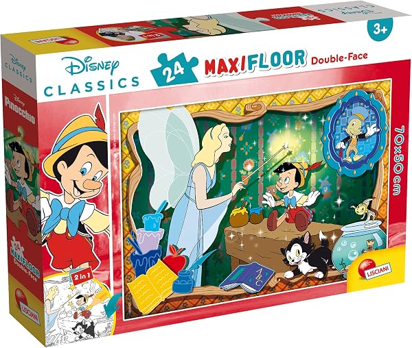 Lisciani - Disney Pinocchio - Maxi Puzzle 24 Pièces au Sol - Dès 3 Ans