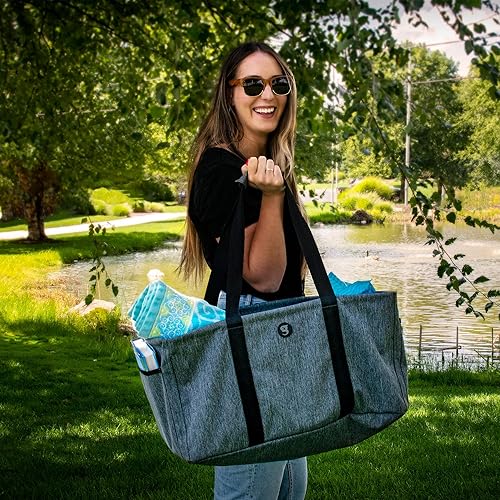 Vista 2 de geckobrands Tote Utilitario Grande - Bolsa Multipropósito Duradera para Playa, Viajes, Compras y Actividades al Aire Libre