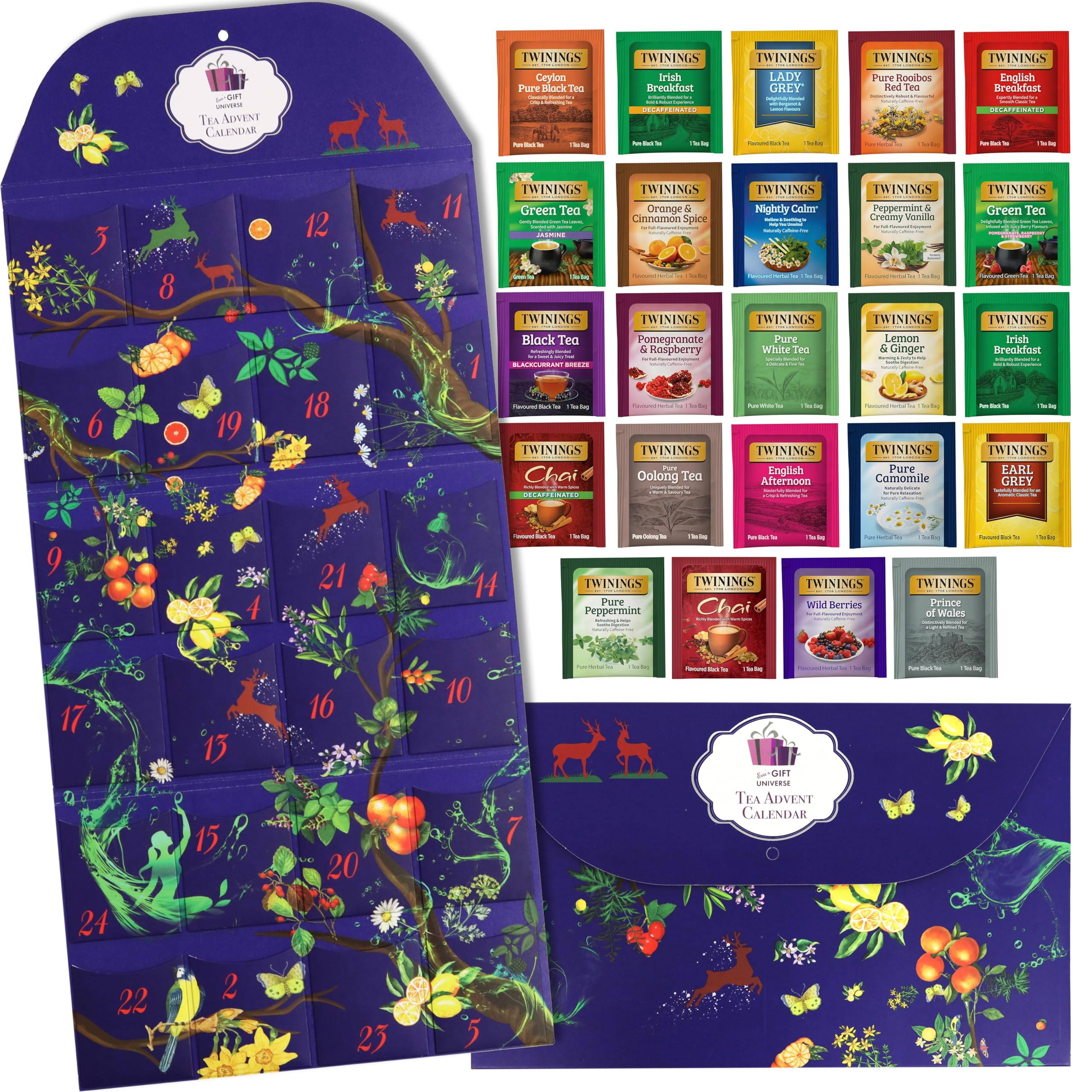 Amazon.com: Twinings Gift Advent Calendar, Tea Bags Sampler