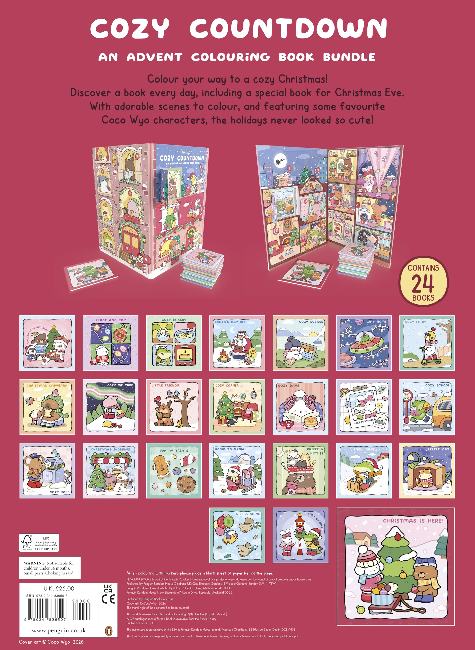 Coco Wyo Cozy Countdown Advent Colouring Book Bundle
