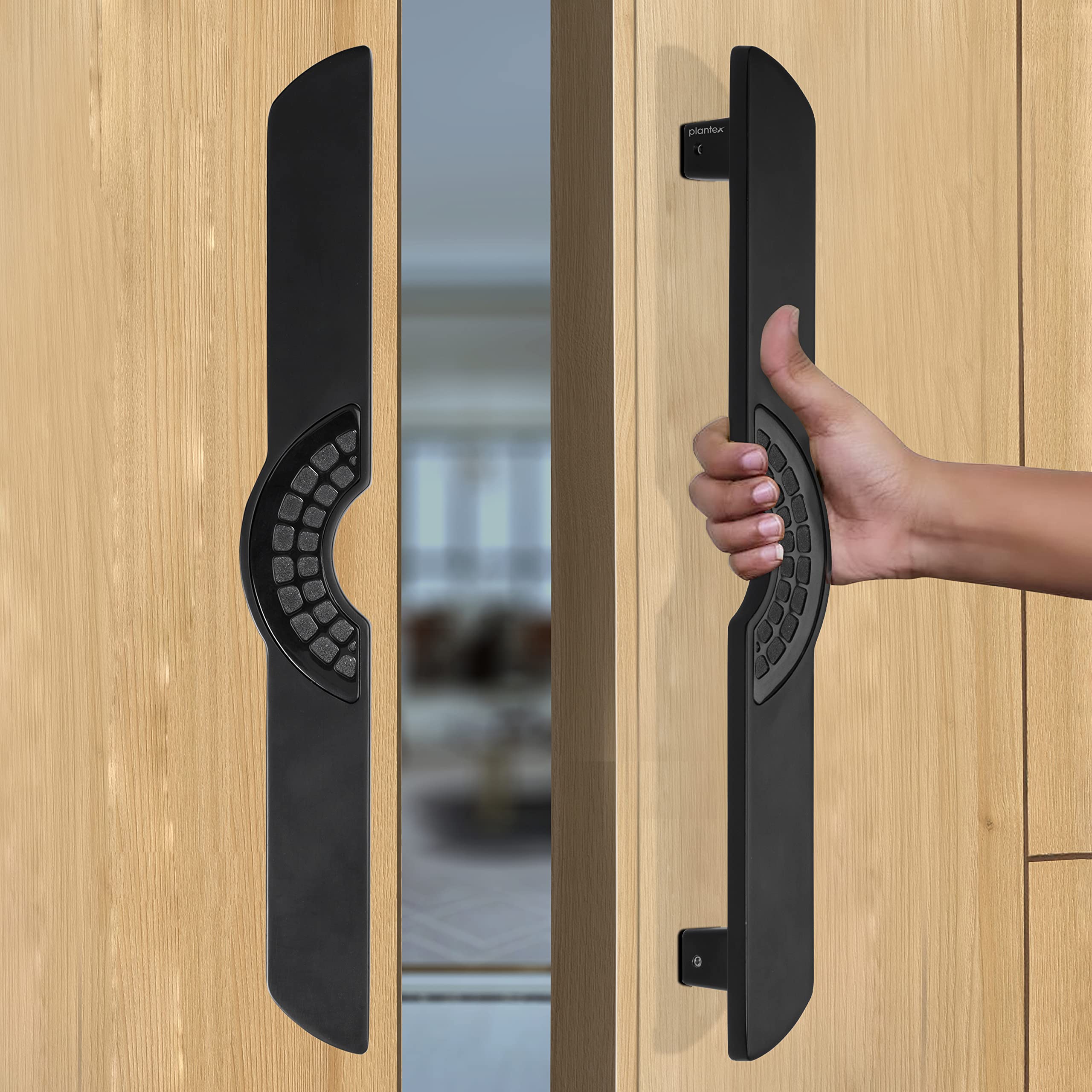 Plantex Ultron Door Handle/Door & Home Decor/15 Inch Main Door Handle/Door Pull Push Handle – Pack of 1 (316,Black Finish) - 3 Years Warranty — Amazon image 2