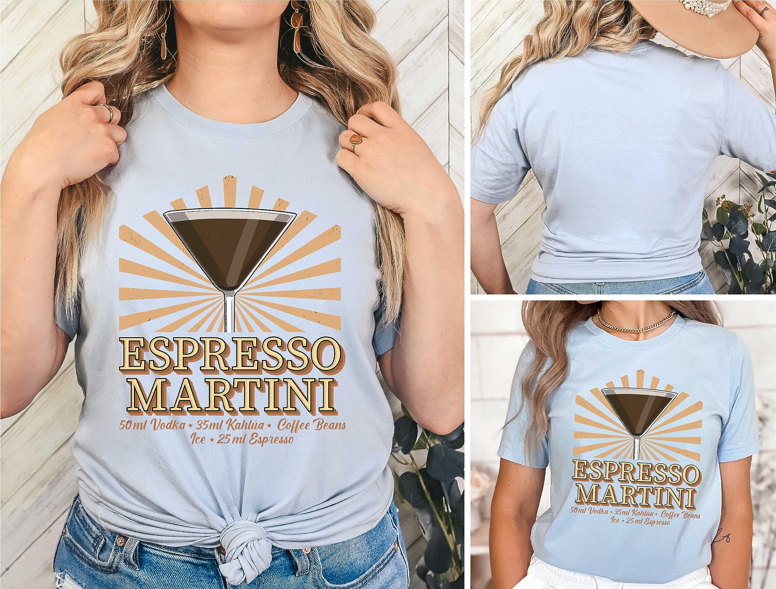 Espresso Martini Shirt Martini Lover Gift Funny Drinking Alcohol T-Shirt #00165-48