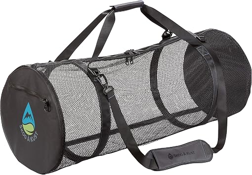 S k Gear SCUBAS k Foldable Mesh Duffel Bag with External Waterproof Pocket
