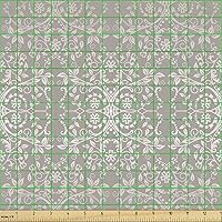 Vista 2 de Ambesonne - Tela multicolor con estampado digital por yarda