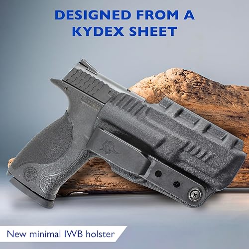 Miniatura 4 de DeSantis Funda para pistola Slim-Tuk, dentro de la cintura, clip C 360, se adapta a S&W M&P y M&P M2.0 9/40 3.5" - 4 1/4", ambidiestro, negro