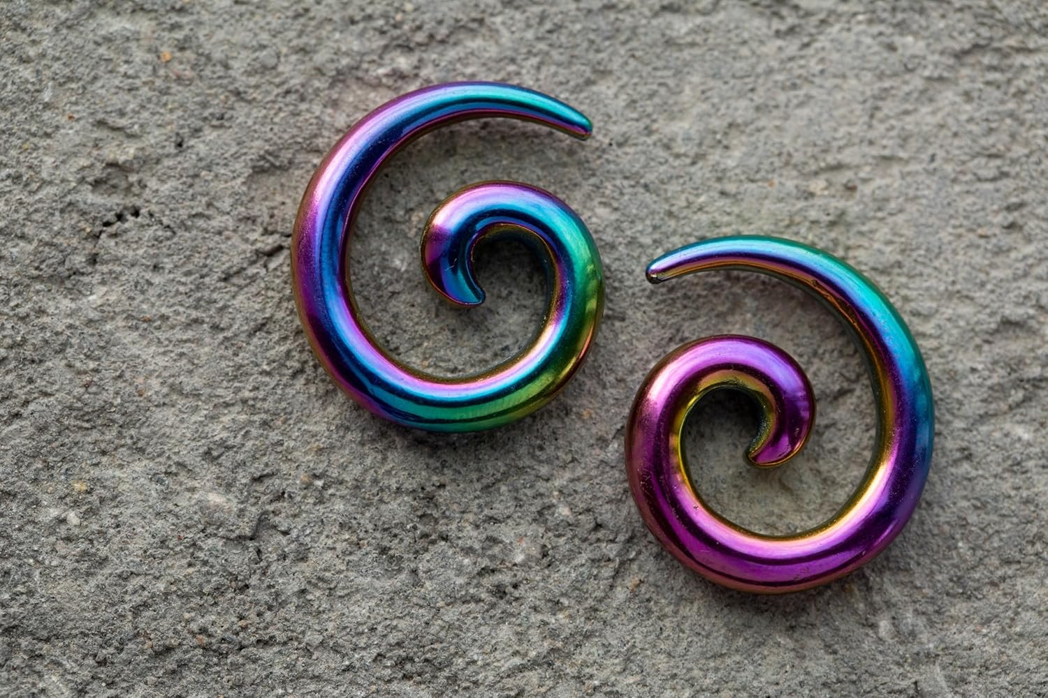 Pierced Owl Stainless Steel Spiral Tapers, Sold as a Pair - Image 5