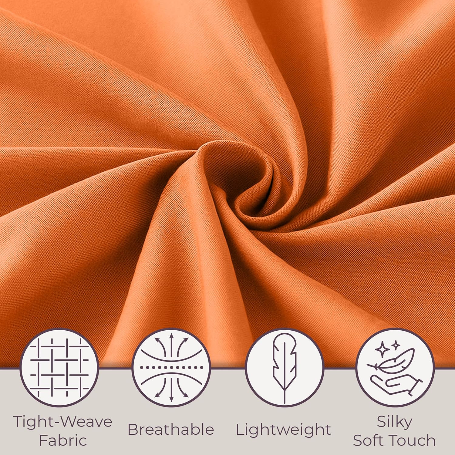 Sheets for Queen Size Bed - 4-Piece Wrinkle Resistant Brushed Microfiber Sheet Set - 2 Pillowcases, Flat, and Fitted Sheets by Lavish Home (Rust)