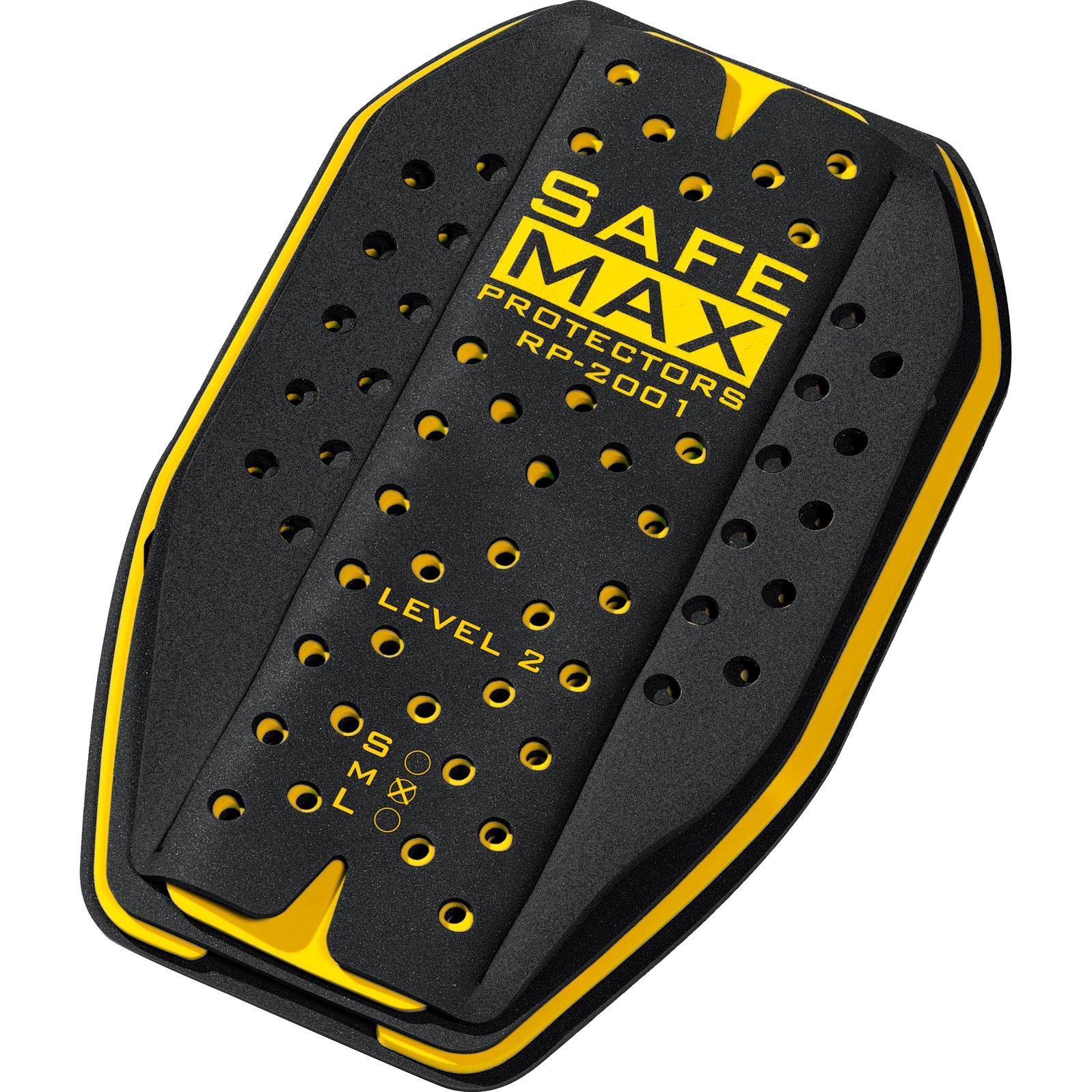 Safe Max® Insert de protection dorsale pour veste de moto Insert de protection dorsale RP-2001, 4 couches, jaune S, Unisexe, Multipurpose, toute l'année