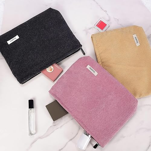 Miniatura 5 de Bolsas de cosméticos para mujer, bolsa de cosméticos de pana, bolsos estéticos para mujeres, bolsos de mano, organizador de maquillaje, bolsa de