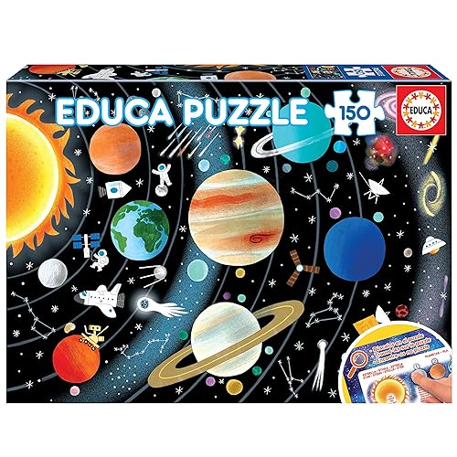 Educa - Sistema Solar | Puzzle Educativo Infantil de 150 Piezas. Medida aproximada una Vez montado: 48 x 34 cm. Compuesto por Grandes Piezas Perfectamente acabadas. Recomendado +6 años (19584) - Chollo en Juguetes y juegos