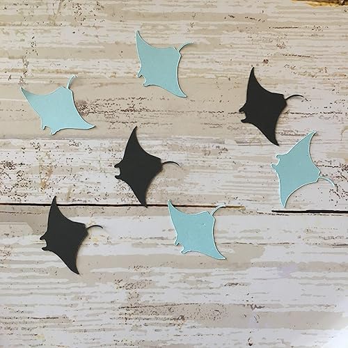 Manta Ray Confetti, Tropical Decorations, Ocean Party Supplies, Ocean Theme, Manta Ray Cut Outs, Beach Party Supplies, Table Scatter, Manta Ray Cut