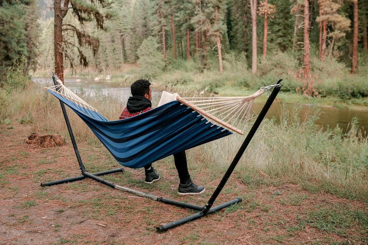 Stansport Cotton Blend Bahamas Hammock - Blue (30800-50)