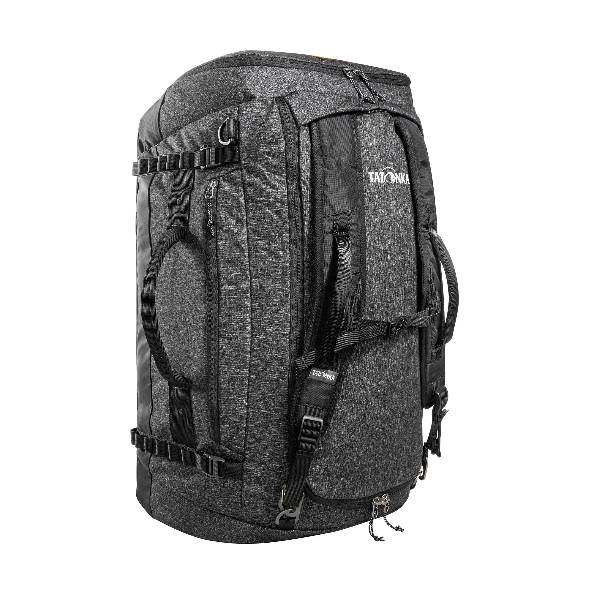 Tatonka Duffle Bag 65L - Foldable Travel Bag with Backpack Function, Lockable, Small Stowable and with 65 Litre Volume, Black