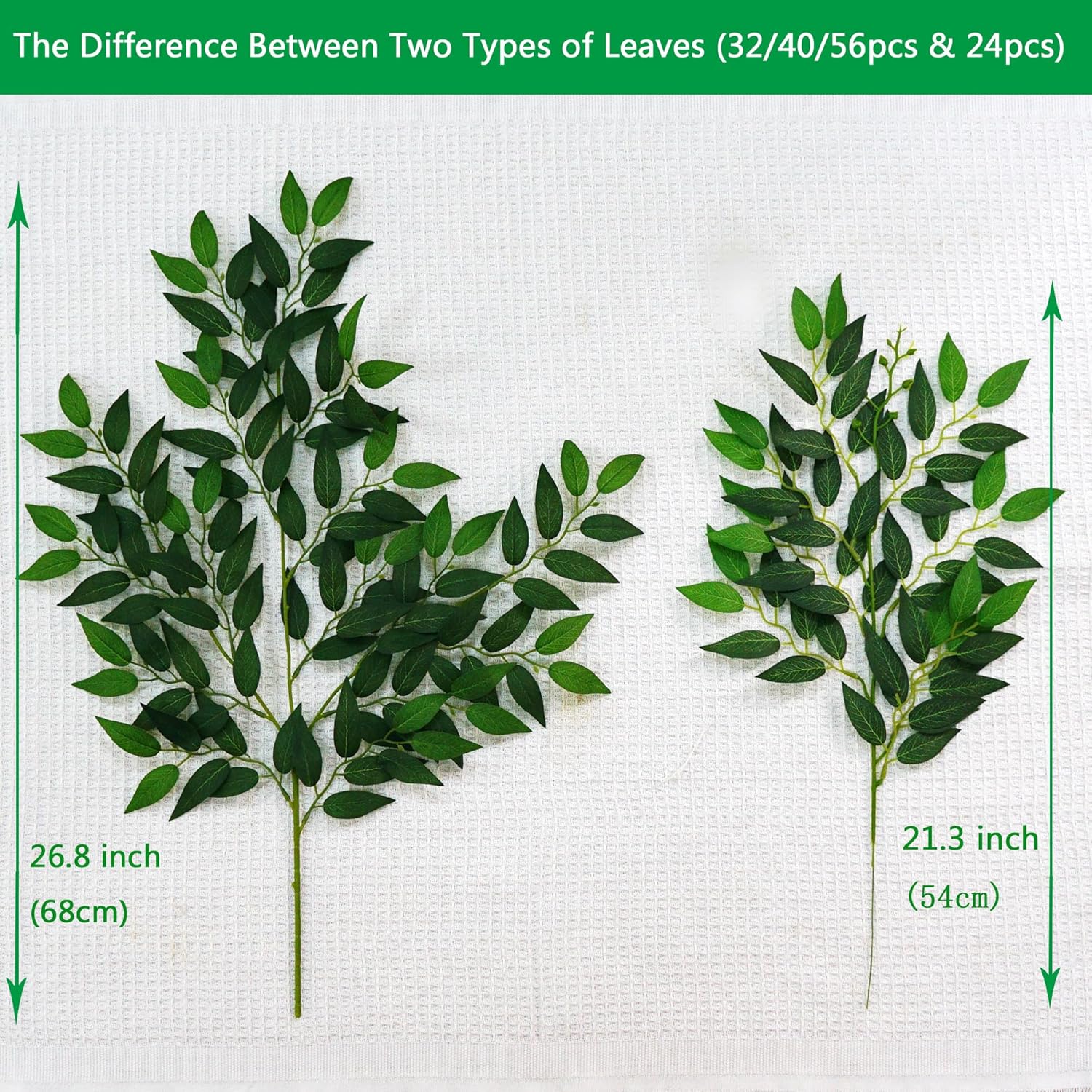 40pcs Italian Ruscus Greenery 68cm Artificial Greenery Stems Leaf Greenery Garland for Wedding Arch Flowers Centerpieces Balloon Arch Home Decor - Image 8