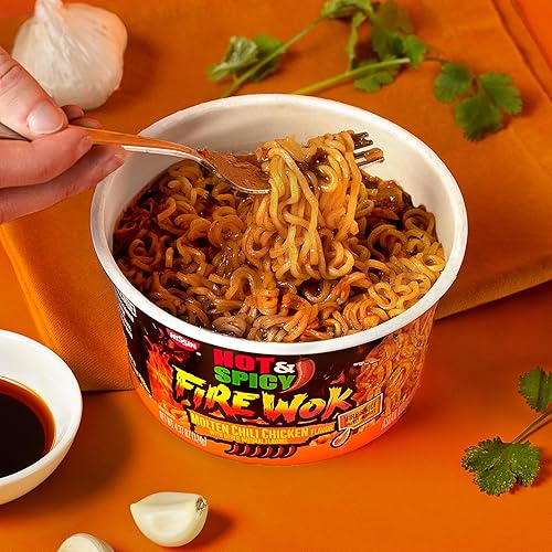 Miniatura 40 de Nissin Sopa de fideos ramen picante y picante, camarones, 3.27 onzas (paquete de 6)