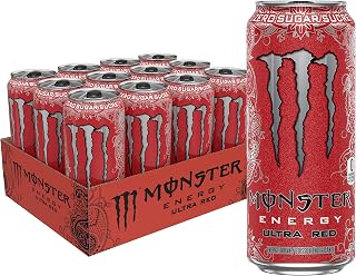 Monster Energy, Ultra Red, 473mL Cans, Pack of 12
