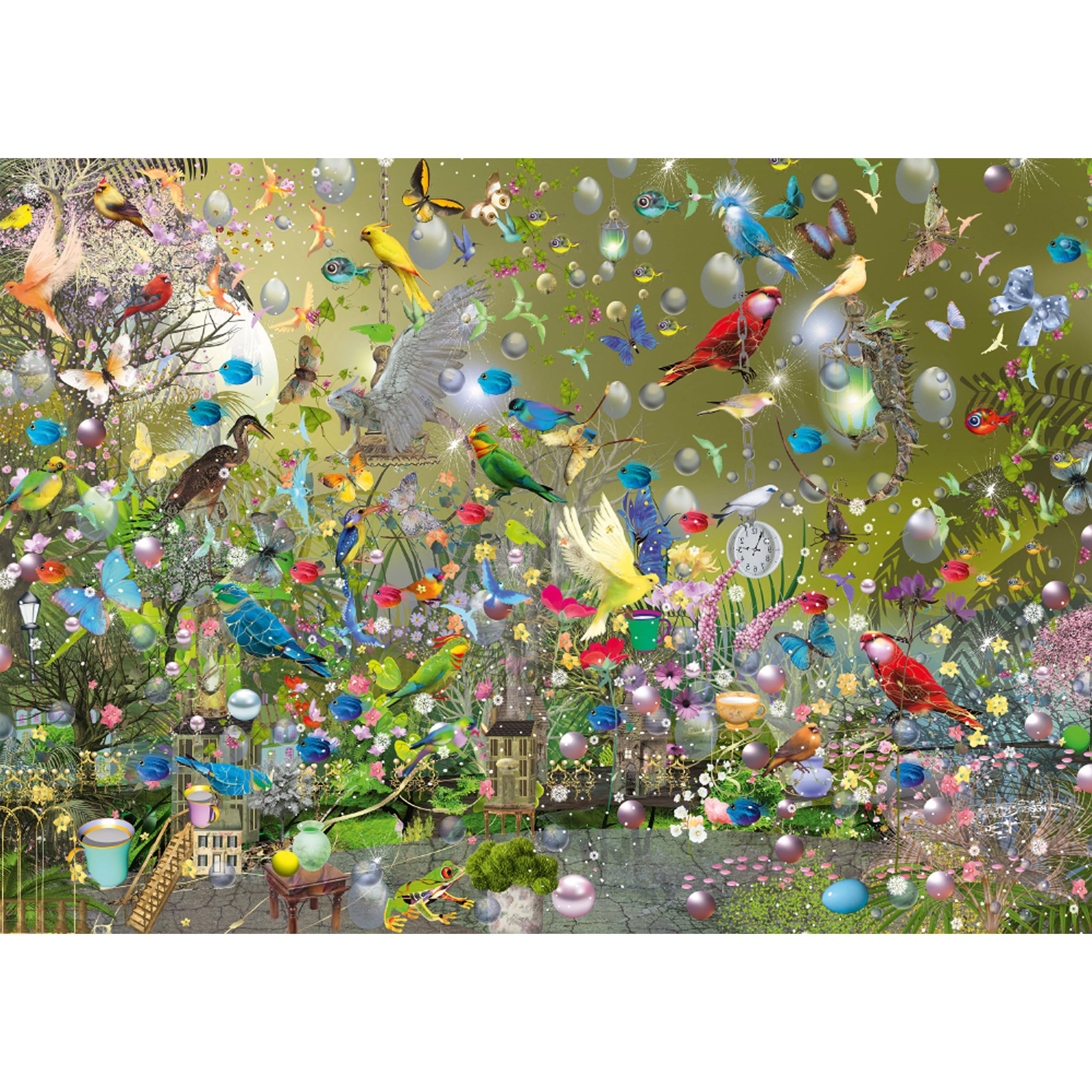 Schmidt Spiele 1000 Piece Jigsaw Puzzle - 'In The Jungle Of Parrots' By Ilona Reny | Premium Quality Adult Puzzle