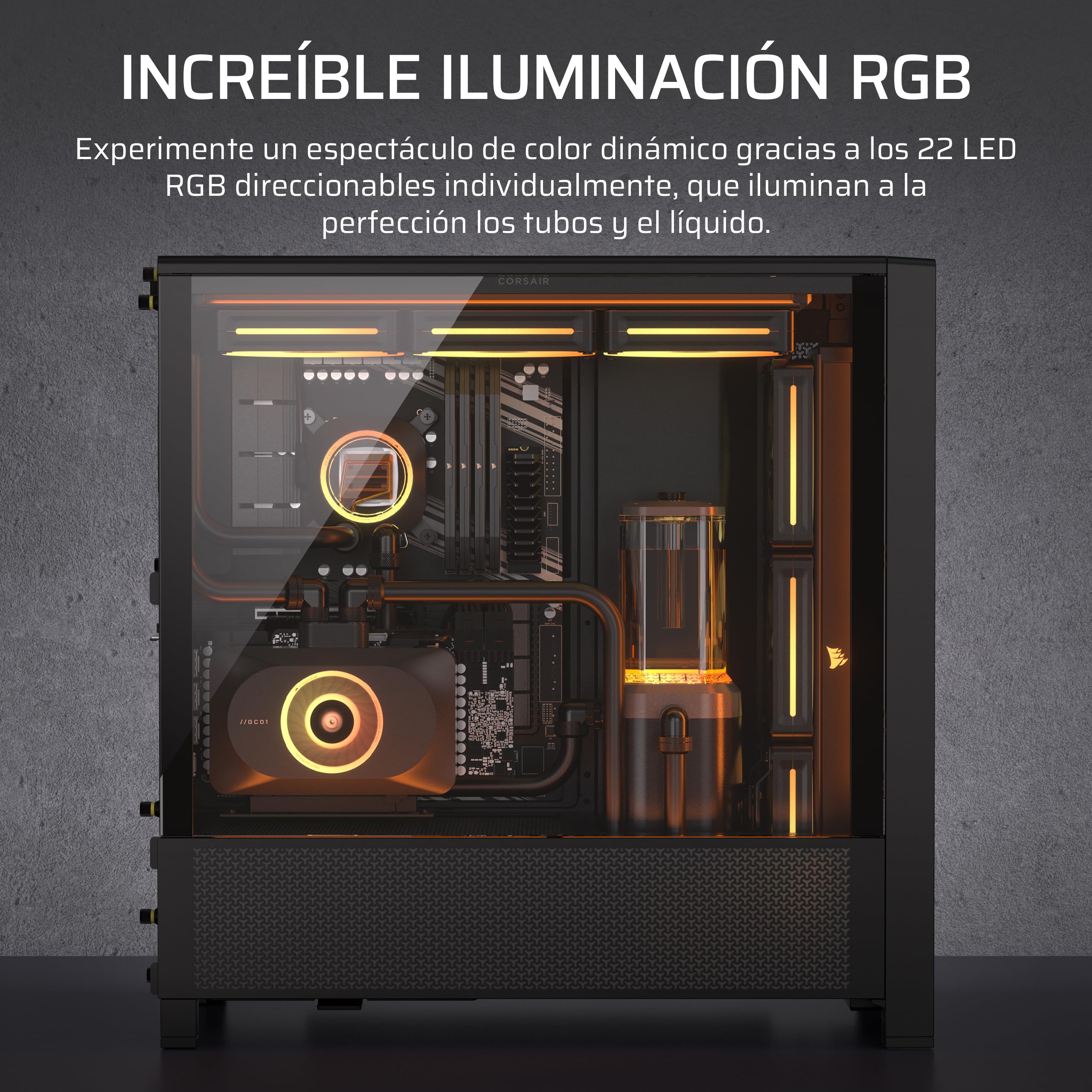 CORSAIR iCUE Link XD6 RGB Elite Unidad de Bomba/Depósito – Bomba FlowDrive MAX, Sensor de Temperatura Integrado, 22 LED RGB Direccionables, Depósito de Nailon Transparente de 440 ml – Gris Sigilo