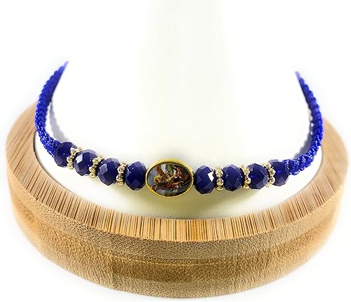 Miniatura 3 de San Miguel Arcángel Rojo con Dorado Pulsera Ajustable Roja Ajustable De San Miguel Arcangel Con Tono Dorado, Oro