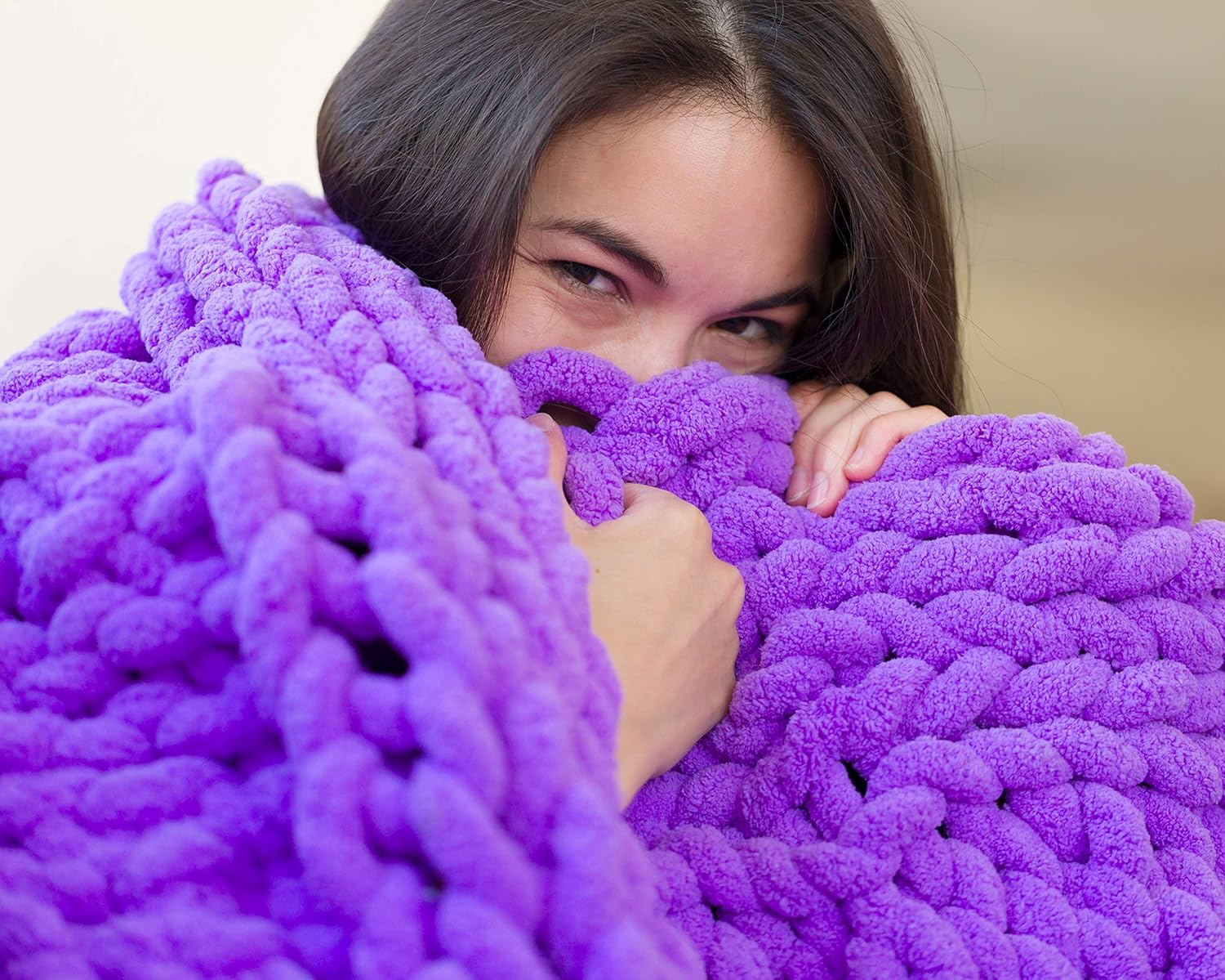 Chunky Knit Luxury Throw Blanket Large Cable Knitted