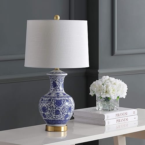 Miniatura 11 de JONATHAN Y JYL1072A-SET2 - Juego de 2 lámparas de mesa Jennifer de 25.25 pulgadas, lámpara de mesa LED de cerámica/metal, lámpara de mesa de noche
