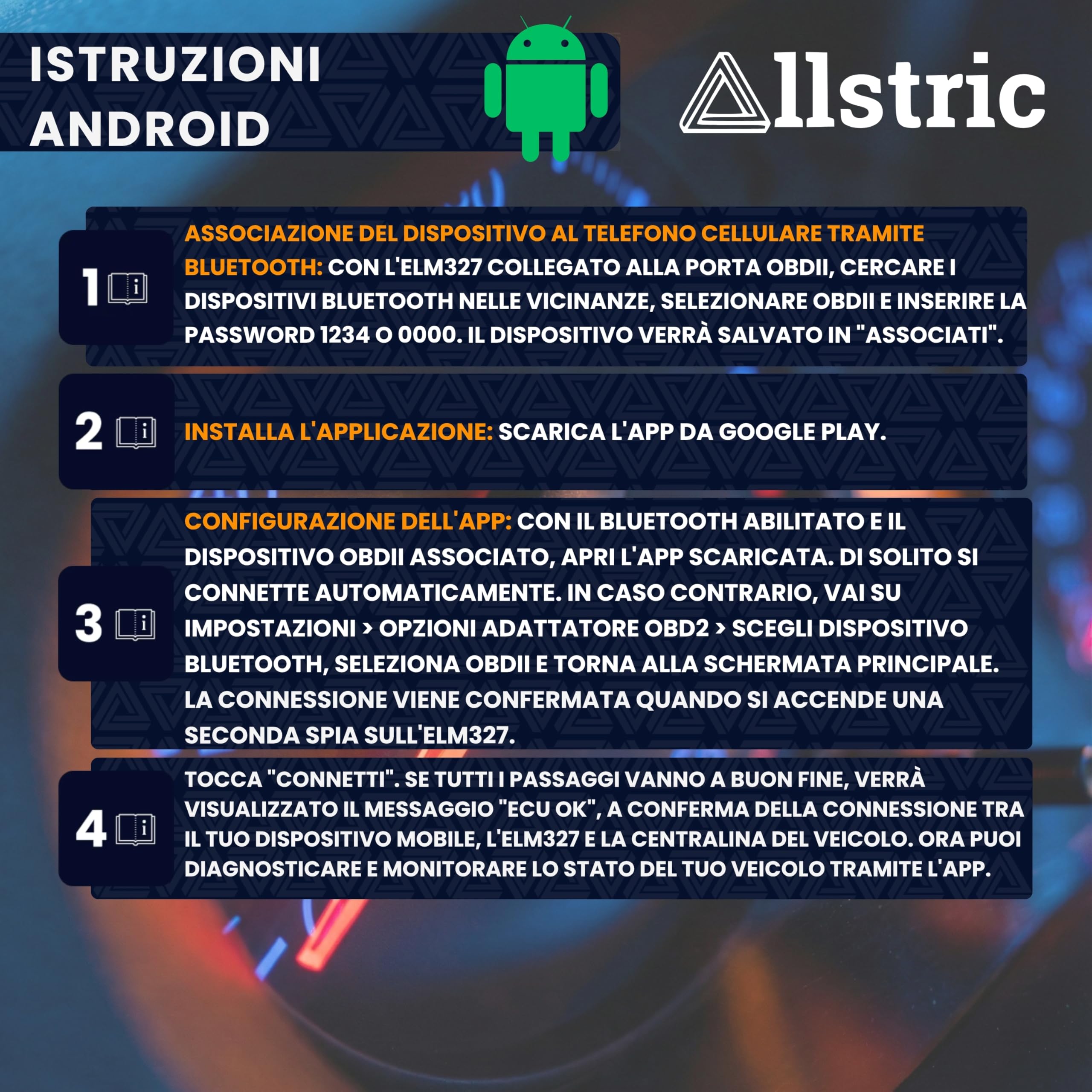 OBD2 Auto Diagnostica. ELM327 Lettore e Strumento di Diagnostica Bluetooth. OBD2 Macchina Diagnosi per Veicoli OBD2 dal 1996 | Non per Elettrici/Ibridi/Camion