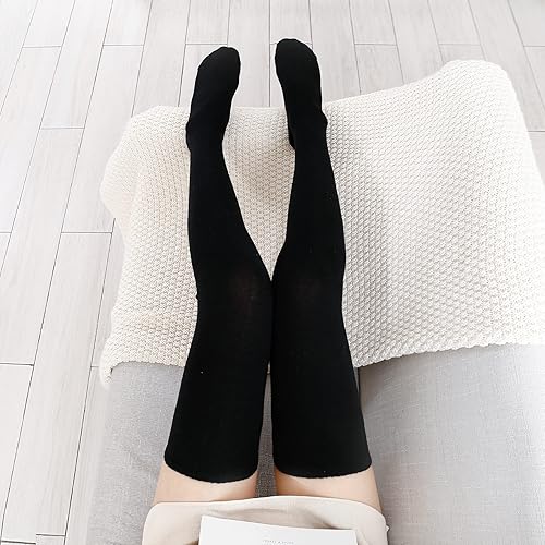 Miniatura 7 de Kayhoma Extra Long Cotton Stripe Thigh High Socks Over the Knee High Stockings