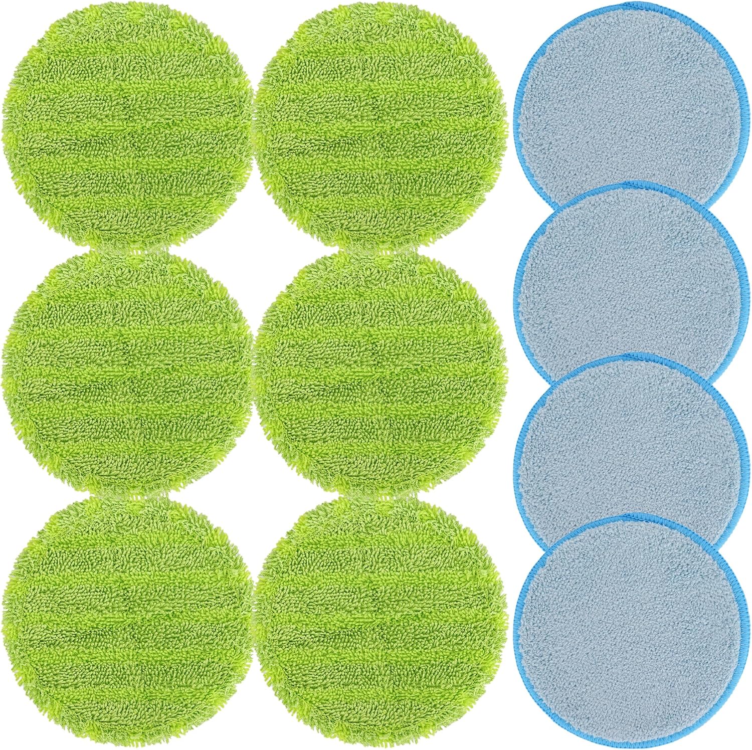 Electric Mop Pads, 6.3inch Floor Cleaning Round Spin Mop Pads for Electric Mop, 6.3inch Round Spin Electric Mop Pads (10 Pack)