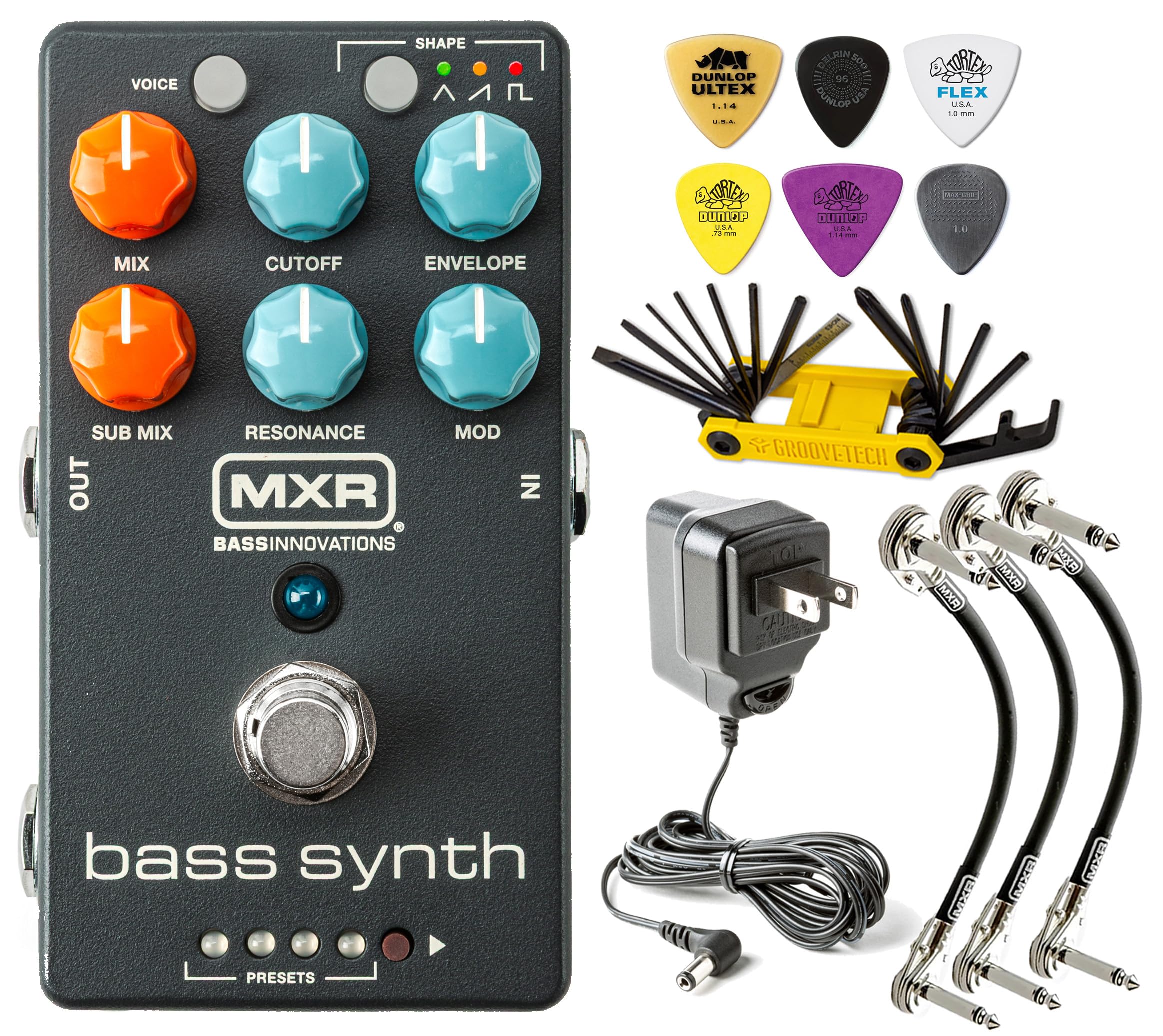MXR MB301 Bass Synth Effects Pedal Sub-Octave Expressive Envelope