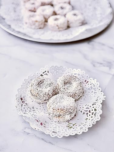 Miniatura 6 de The Baker Celebrations Doilies de papel de encaje de ganchillo redondo blanco, hermoso patrón floral, fabricado en Canadá (100, 6.5 pulgadas)