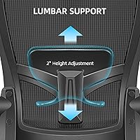 Vista 4 de FelixKing Silla de Oficina, Silla de Escritorio con Soporte Lumbar Ajustable, Silla de Computadora Ergonómica con Respaldo Alto y Respaldo