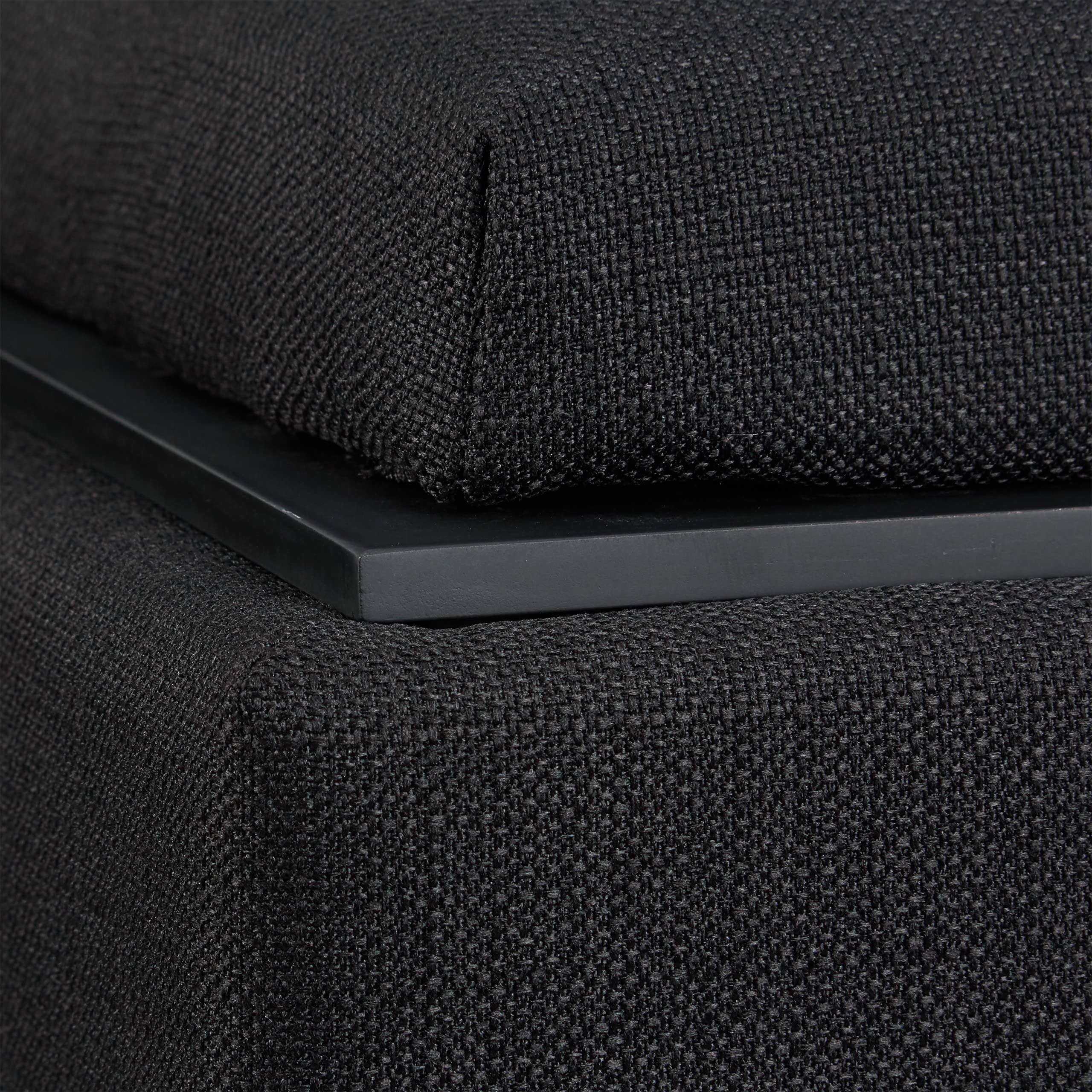 Relaxdays Pouf avec Rangement, H x l x P : 42 x 40,5 x 40,5 cm, Noir